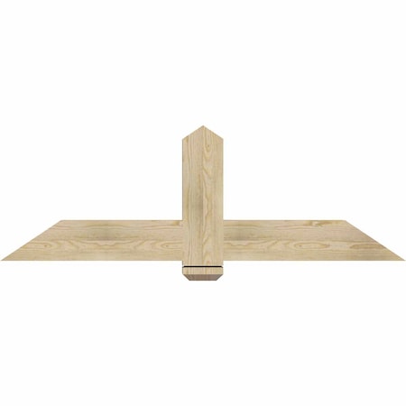 Ekena Millwork Eugene Rough Sawn Timber Gable Bracket, Douglas Fir, 60"W x 20"H x 4"D x 6"F, 8/12 Pitch GBW060X20X0406EUG00RDF